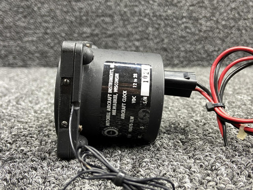 Mitchell 98470-1LW Mitchell Lighted Electric Aircraft Clock Indicator (No Knob, 12-28V) 