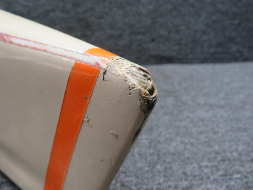 Cessna Aircraft Parts 0831018-4 Cessna Rudder Tip Assembly with Beacon Cutout (Chipped Tip) (Colored) 