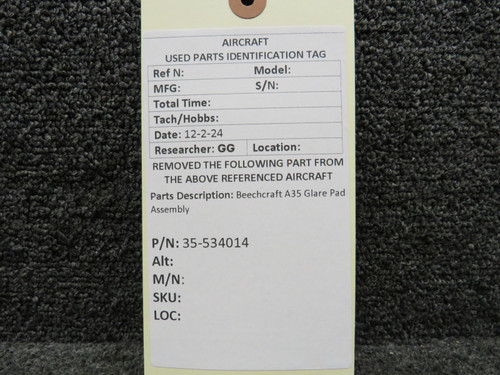 35-534014 Beechcraft A35 Glareshield Assembly