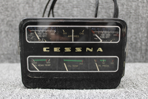 C669502-0302 Cessna 210L Engine Instrument Gauge Cluster Assy w Probe (12V)
