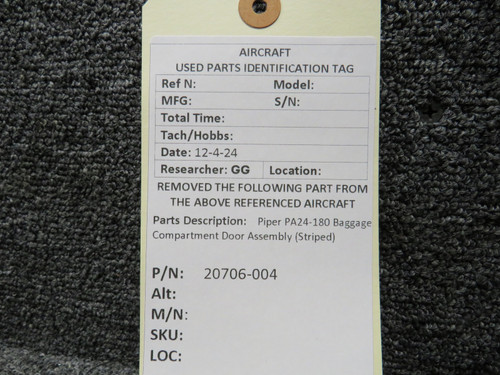 20706-004 Piper PA24-180 Baggage Compartment Door Assembly (Striped)