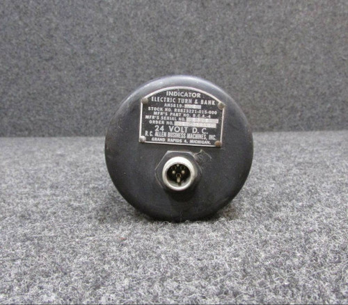 RCA-4 RC Allen Electric Turn and Bank Indicator (Volts: 28)
