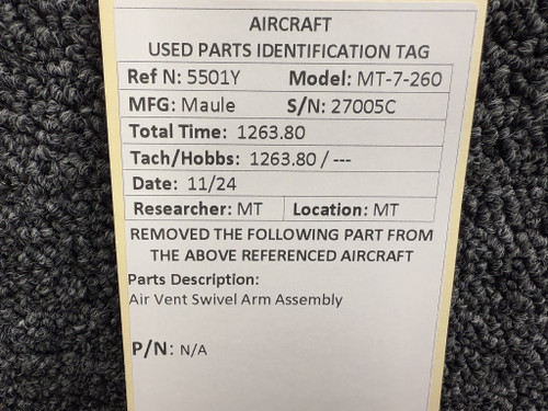 Maule MT-7-260 Air Vent Swivel Arm Assembly