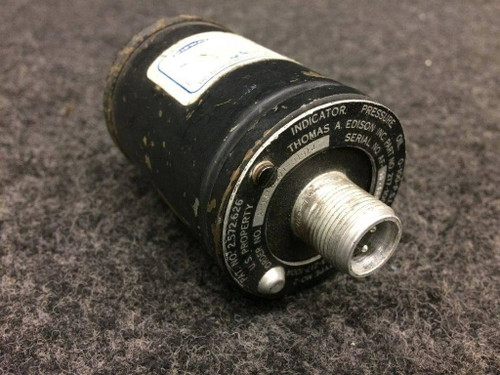 217-100A Edison Type MO-2 Oil Pressure Indicator, 0-100 PSI (CORE, Glass)