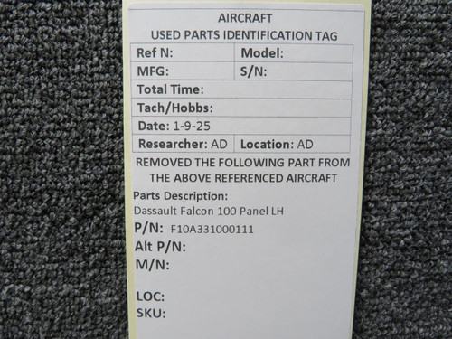 Dassault Falcon F10A331000111 Dassault Falcon 100 Panel LH 