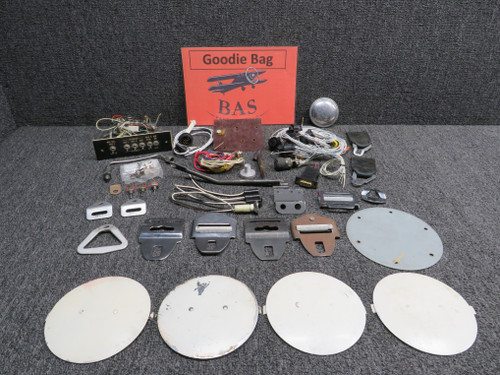 Misc Goodie Bag with Switches, Jacks, Fittings, Seatbelt Buckles, Connectors, etc