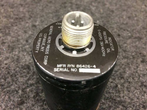 86426-4 General Aero Products Oil Pressure Indicator (26V) (CORE, Cracked Glass)