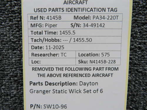 SW10-96 Dayton Granger Static Wick Set of 6