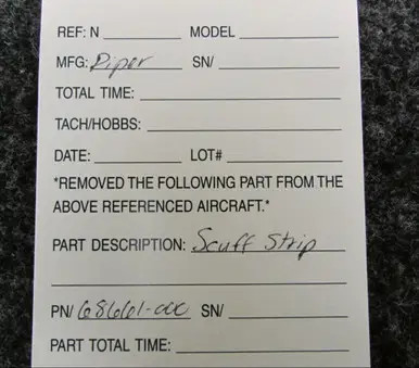 68661-000 Piper Scuff Strip (JC)