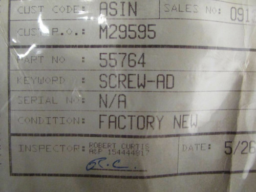 55764 Screw Adjust (NEW OLD STOCK) (SA)