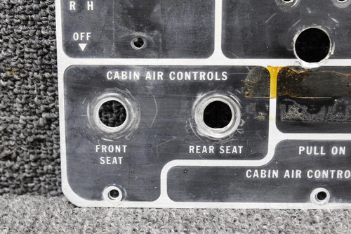 Piper Aircraft Parts 16313-000 Piper PA23-250 Heater Panel Placard 