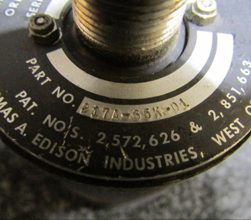 21TA-65K-D1 Edison Fuel Pressure Indicator