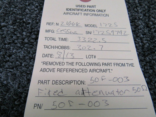 50F-003 Cessna 172S Fixed Attenuator (12V)