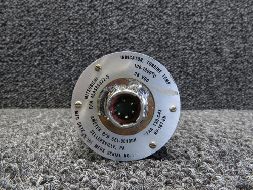 Ametek SEL-0C19DH (Alt: 45AS86822-5) Ametek Turbine Temperature Indicator (Volts: 28) 