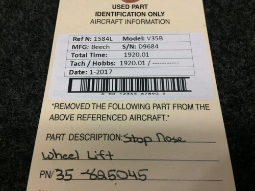 35-825045 Beech V35B Stop Nose Gear Steering