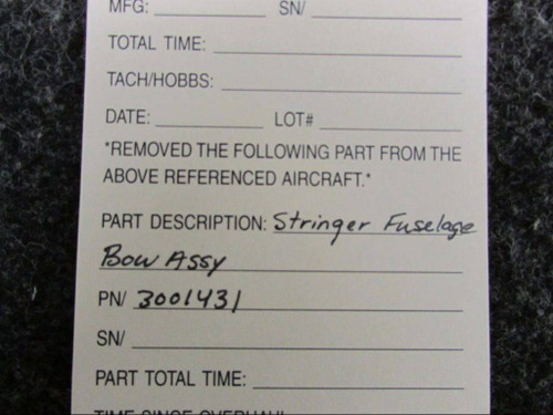 3001431 Stinson Stringer Fuselage Bow (NEW OLD STOCK) (SA)