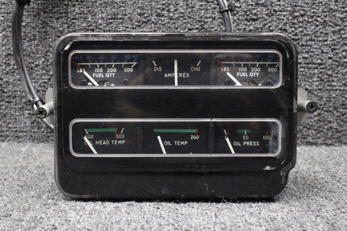 C669502-0302 Cessna T210L Instrument Gauge Cluster Indicator with Probes (Lighted)