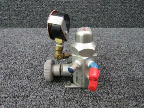 80308-00 / 800327-01 Beech 95-C55 Oxygen Regulator Assy W/ Indicator BAS Part Sales | Airplane Parts