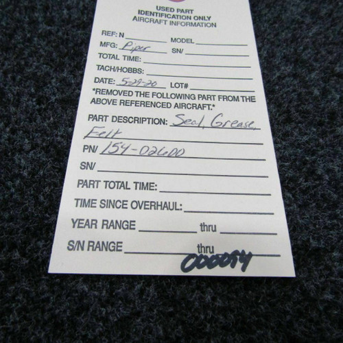 154-02600 Piper Grease Seal, Felt (NEW OLD STOCK) (C20)