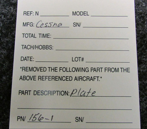 156-1 (USE: 156-00100) Cleveland Plate (NEW OLD STOCK) (JC)