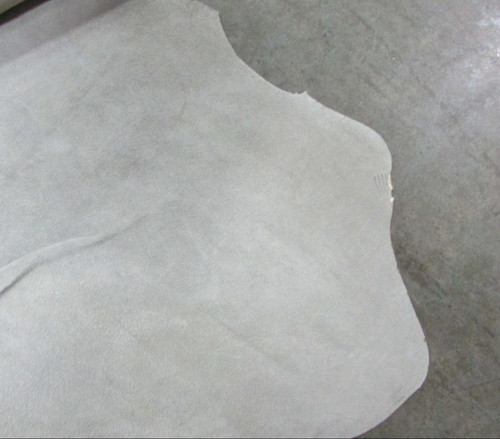 Real Grey Leather Approx. 89 In x 110 In (NOS) (M17)