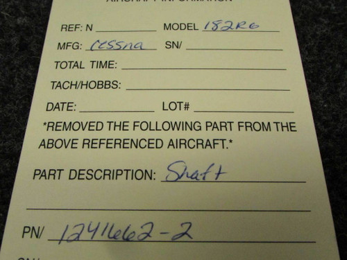 1241662-2 (Use: 1241110-200) Cessna 182RG Shaft MLG Assembly (SA)
