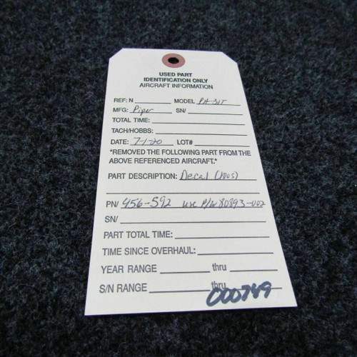 456-592 (USE: 80893-002) Piper PA-31T Decal Lights (NEW OLD STOCK) (C20)