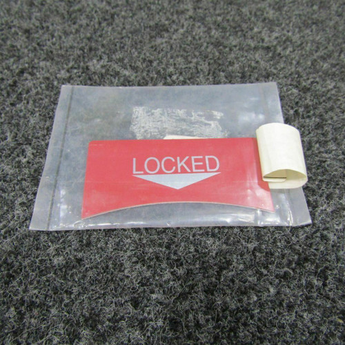 581-560 (USE: 47059-000) Piper PA-31T Door Lock Placard (NEW OLD STOCK) (C20) BAS Part Sales | Airplane Parts