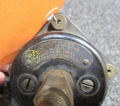 AW-1 7/8-17-0 US Gauge Hyd. Pressure Indicator