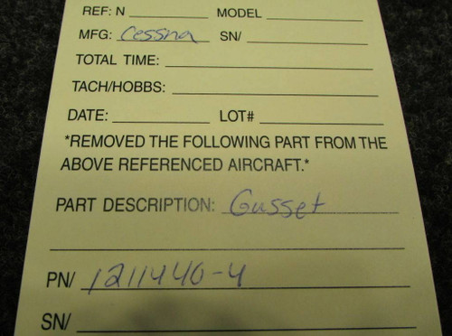 1211440-4 Cessna Gusset Assembly (New Old Stock) (SA)