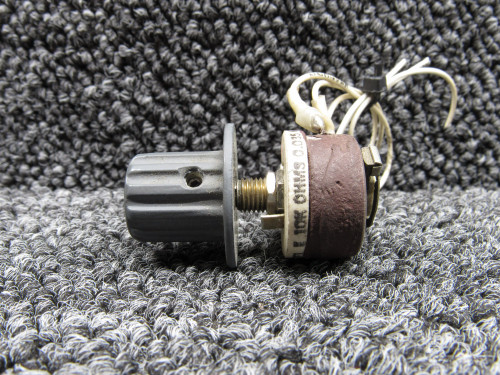 4191 Ohmite Model E Rheostat Assembly with Knob (10,000 Ohms, .035 Amps)