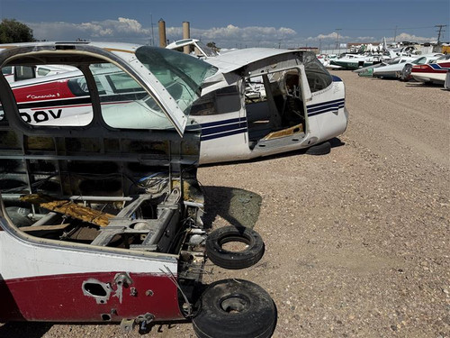 Beechcraft S35 Fuselage with Bill of Sale, Airworthiness, Tag, and Logs