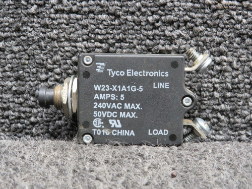 W23-X1A1G-5 Tyco Electronics Push Breaker (Amps: 5)