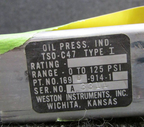 169-D914-1 Weston Oil Pressure Indicator