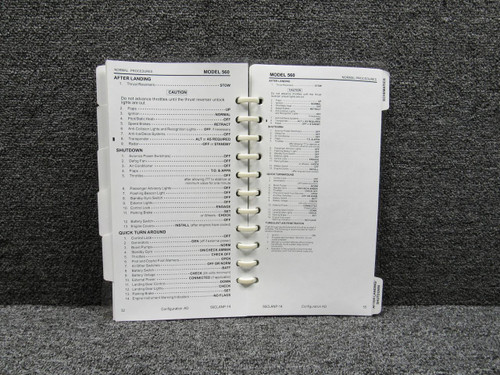 textron 56CLANP-14 Textron 2020 Normal Abbreviated Procedures Pilots Checklist 