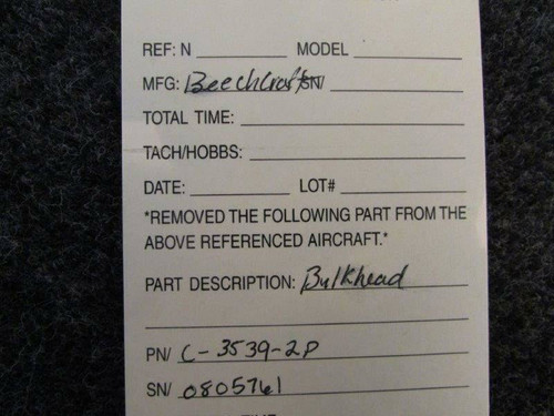 C-3539-2P Beechcraft Bulkhead