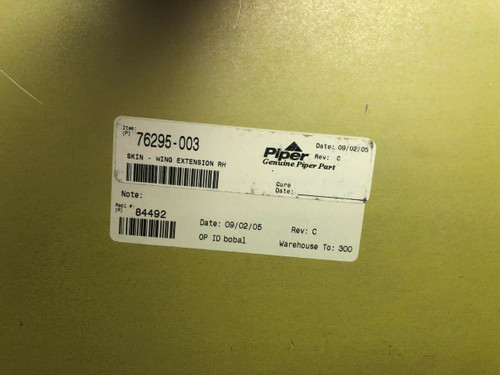 76295-003 Piper Wing Extension RH (New Old Stock) (Y18)