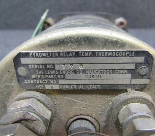 124B34E Lewis Eng.Pyrometer Relay Temp. Thermocouple Indicator (CORE)