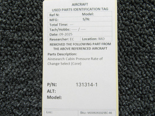 131314-1 Airesearch Cabin Pressure Rate of Change Select (Core) For Sale