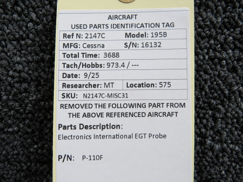 P-110F Electronics International EGT Probe