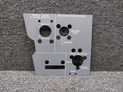 800-9240-3 Hawker BAE 125-800A Oxygen Overlay Panel