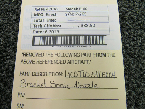 Lycoming TIO-541-E1C4 Bracket Sonic Nozzle
