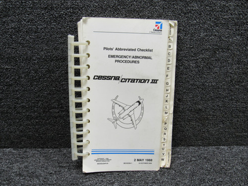 65C3CLEAP-01 Textron 1998 Emergency-Abnormal Procedures Pilots Checklist