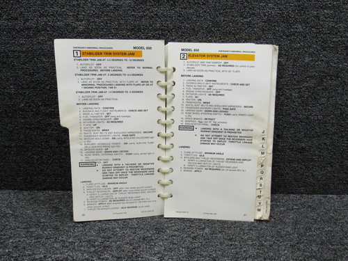 65C3CLEAP-01 Textron 1998 Emergency-Abnormal Procedures Pilots Checklist