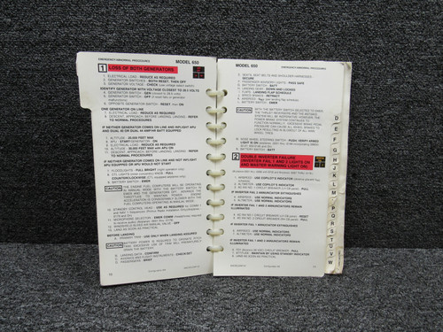 65C3CLEAP-01 Textron 1998 Emergency-Abnormal Procedures Pilots Checklist