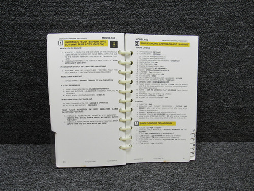 65C3CLNP-00 Textron 1998 Normal Pilots Abbreviated Checklist