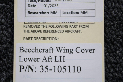 35-105110 Beechcraft 58 Cover Assembly Lower Aft LH