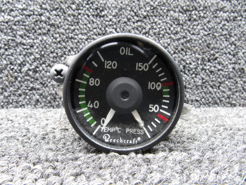563-235 (Alt: 100-384117-3) Hickok Oil Temperature & Pressure Indicator