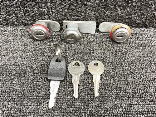 87329-007, 87329-011 Piper PA32RT-300T Cabin Door Lock Set with Keys