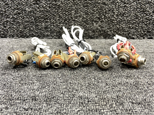 Piper PA24-250 Headset Microphone Jack Set with Mounting Plates